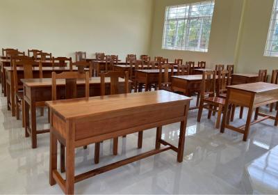 Bàn Ghế Học Sinh Gỗ Thao Lao BGHSMN01