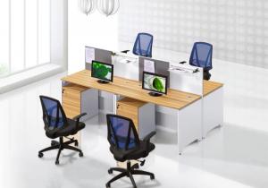 Cụm Bàn làm việc chân sắt 4 Người CBCS - MN07