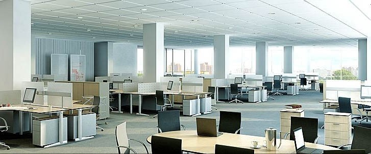G&oacute;c chụp rộng của văn ph&ograve;ng l&agrave;m việc 