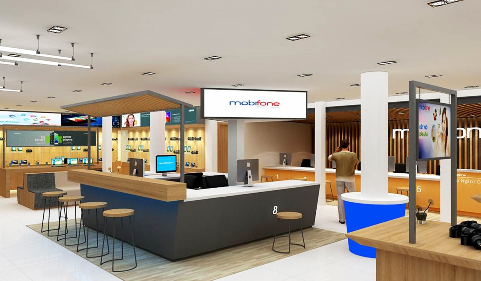 Showroom c&oacute; gam m&agrave;u v&agrave;ng l&agrave; chủ yếu